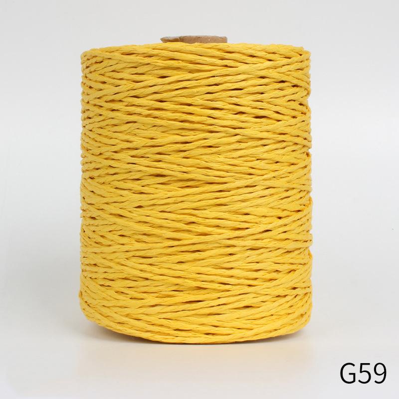 280M/Roll Cushion Baskets Knitting Material Hat HandBag Colorful Threads For Summer Hand Knit Crochet Natural Raffia Straw Yarn