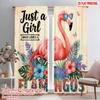 2pcs 2D Flat Printing Curtains Flamingo Lover Tropical Floral Polyester Without Electricity Festive Curtains for Entryway Room