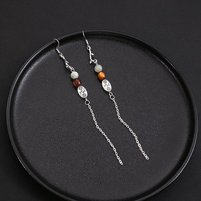 BLINGBAY женские новые серьги с искусственным жемчугом в китайском стиле, серьги с кисточками в форме бабочки в китайском стиле, простые аксессуары Hanfu, ретро-ювелирные изделия