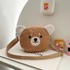 Lamb Wool Small Women's Shoulder Bag New Fashion Student Plush Shoulder Bag Cartoon Cute Messenger Bag Wholesale