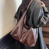 Fashion Oil Wax Leather Bag Women's 2025 New High-end Retro Tote Bag Large-capacity Commuter Underarm Shoulder Bag