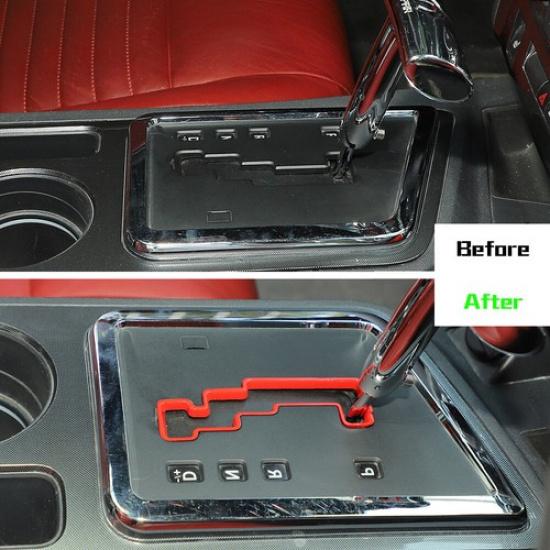 Red Gear Shift Knob Panel Cover Trim for Dodge Challenger 2009-2014 Accessories