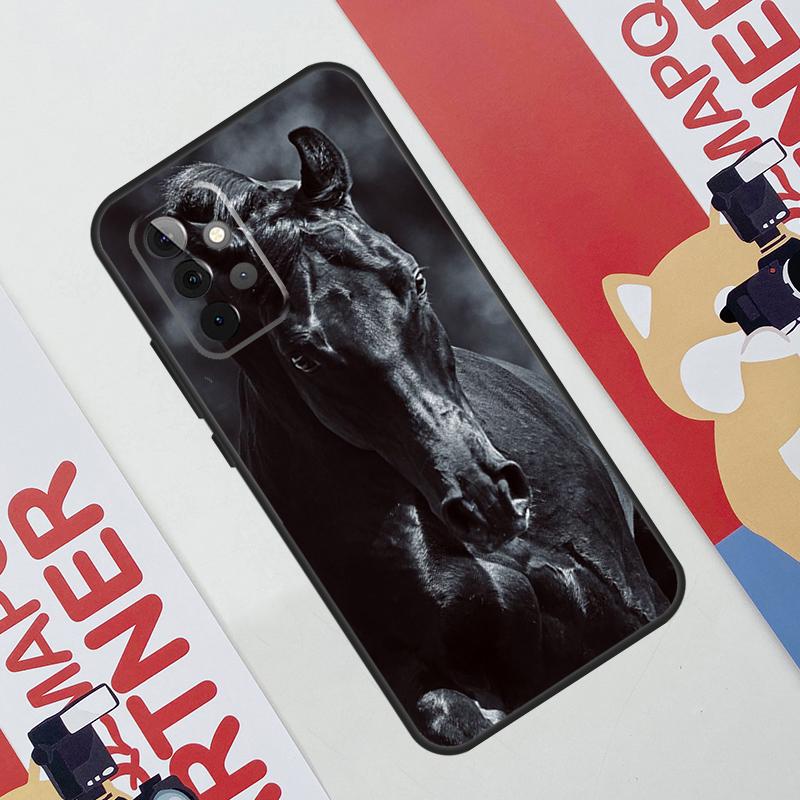 Красивый черный конь Чехол для телефона для Samsung Galaxy A53 A33 A23 A13 A52 A32 A22 A12 A51 A71 A14 A24 A34 A54 A21S