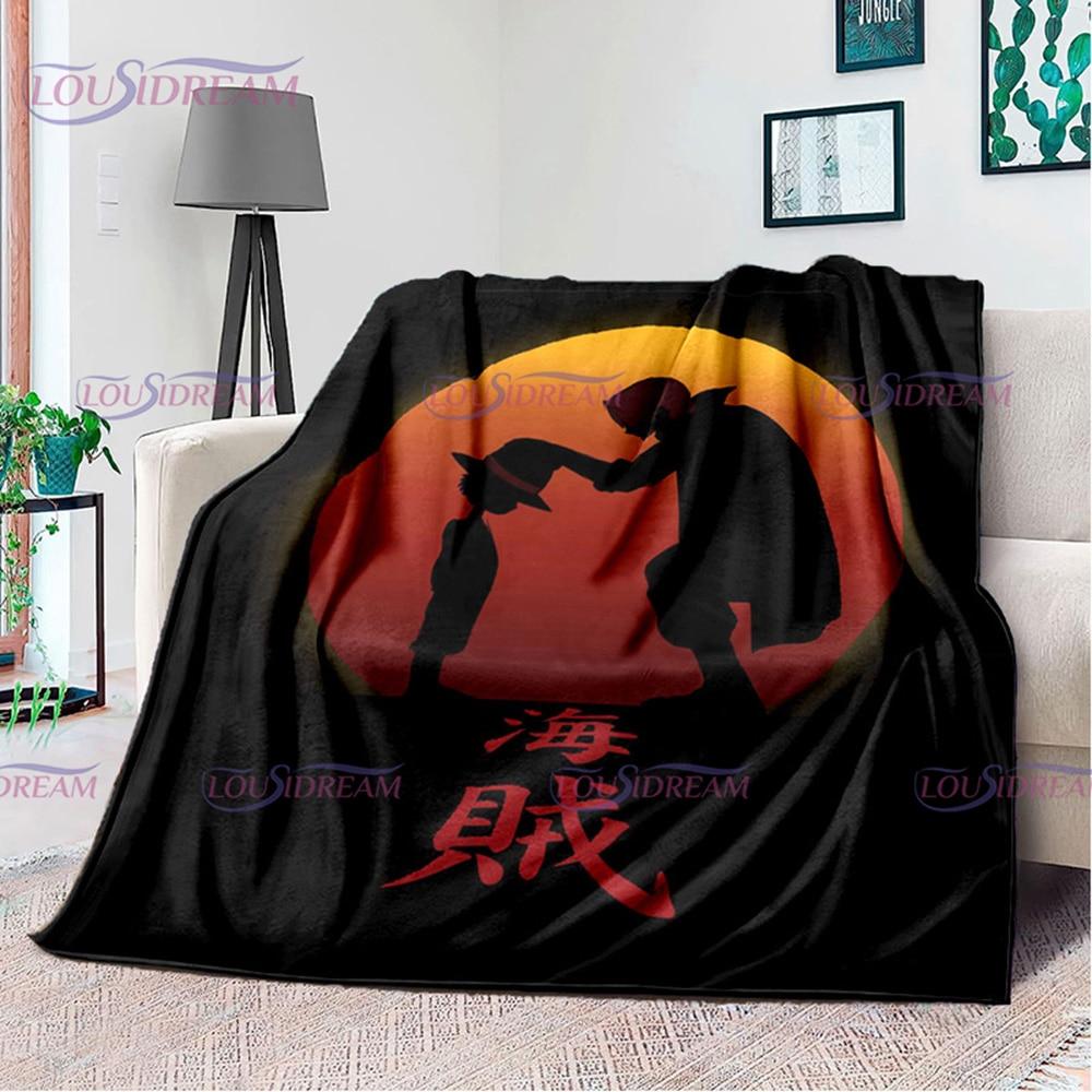 Одеяло с принтом японского поп-аниме, фланелевое постельное белье для дивана, офисное одеяло для пикника, домашний декор, подарок на день рождения
