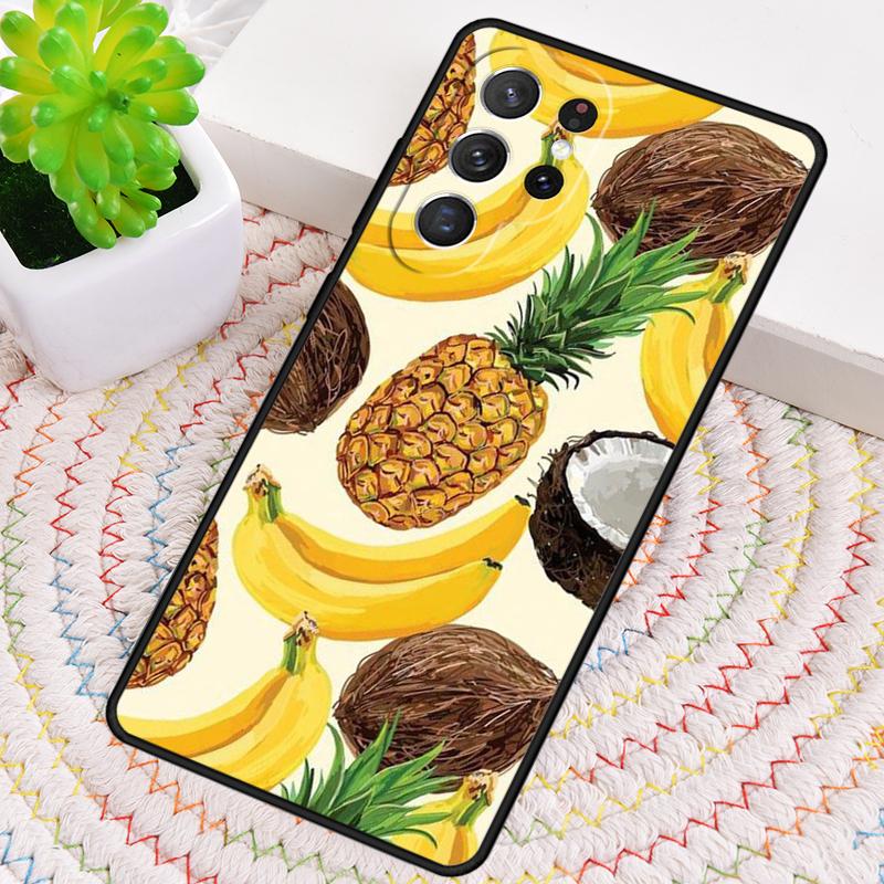 Летний Фруктовый Чехол-Бампер из ТПУ с Ананасом для Samsung Galaxy note 10 pro S26 S25 S24 S23 S22 Ultra Plus S21 FE S20 Ударопрочный Чехол