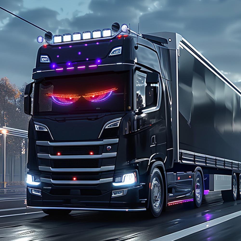 2 шт. модернизированный автомобильный светодиодный декоративный фонарь Devil's Eye, задний предупреждающий фонарь для переднего окна, красный атмосферный фонарь Devil Eye, аксессуары для украшения автомобиля