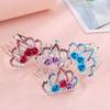 Hairclip Rose Flower Crystal Rhinestone Hair Jewelry Crown Hairpin Hair Comb For Girls Kids Gift