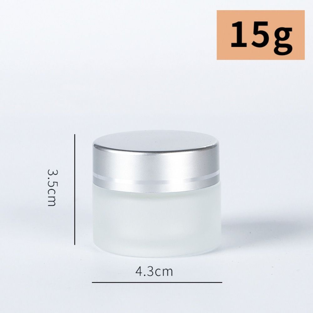 Empty Face Cream Bottles Silver/Gold/Black/White Makeup Jar Frosted Glass Cream Jar for Skin Care