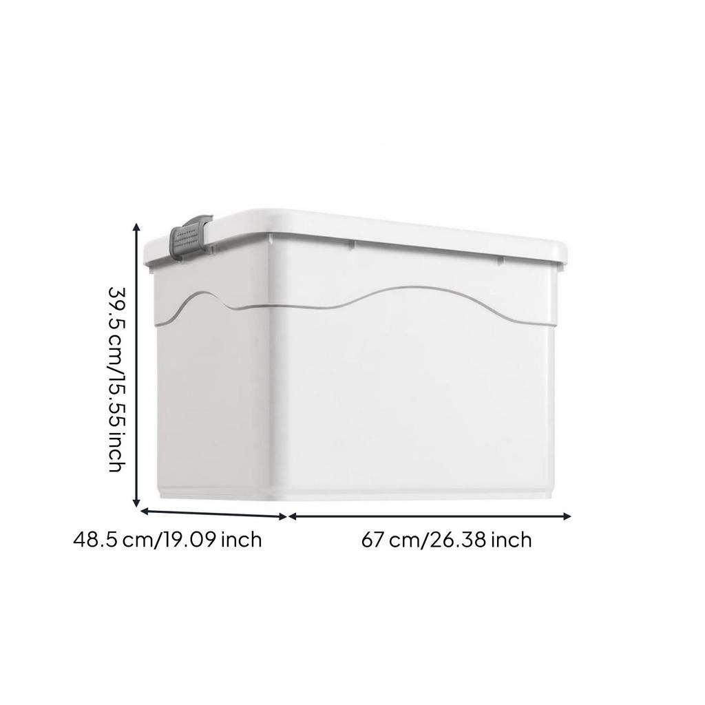 Storage Box with Wheels Dustproof Lid Long-Lasting for Moving