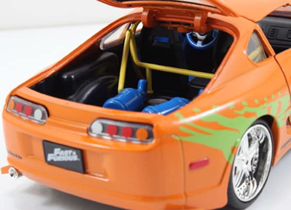Jada Toys Fast Furious Series Брайан Toyota Supra Готовый продукт и 1/24 Оранжевый/Графика