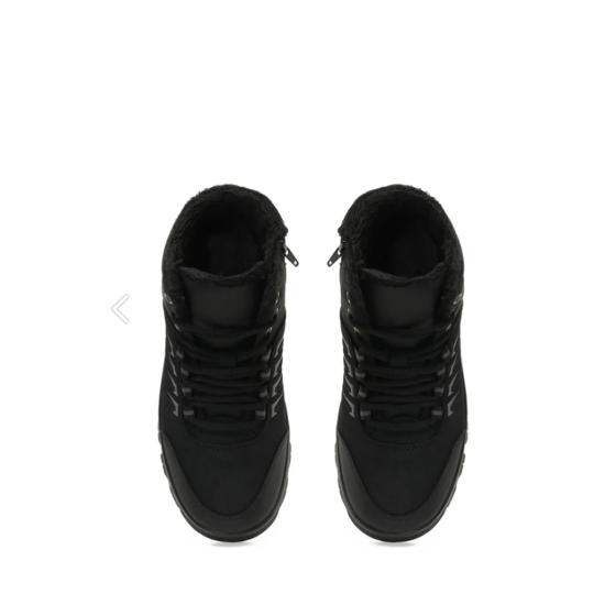 Men's Winter Boots Zippered Furry Inside Men's Boots Cold Proof Water Repellent Feature