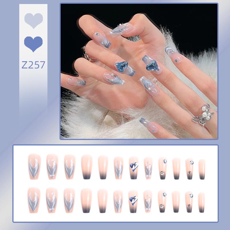 Роскошный прозрачный румянец, набор накладных ногтей «Розовый пузырь» с носимыми наклейками