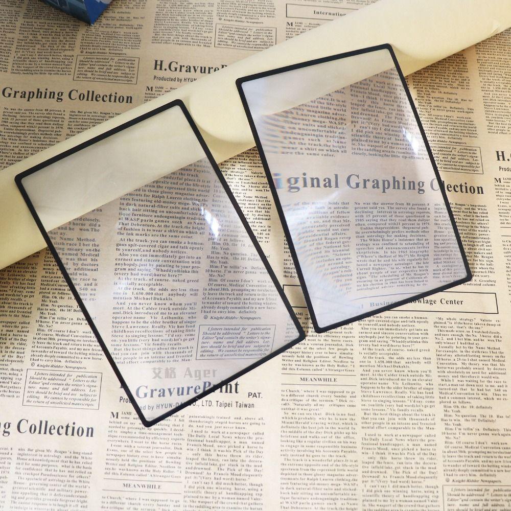 Book Page Magnification Reading Aid Lens Ultra-Thin Glass Lens for Reading Text Document
