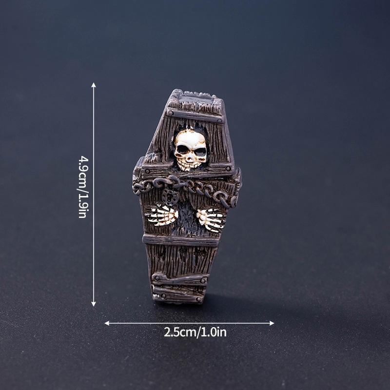 Хэллоуин Череп Орнамент Мумия Призрак Страшный Настольный Декор Хэллоуин Полимерные Миниатюры День Мертвых Детский Подарок Микро Ландшафт
