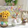35CM Length Easter Egg Branch Fake Bouquets Egg Design Fake Plant Bouquet Artificial Branch Shape Vase Ornament Home Decor