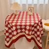 Chessboard Tablecloth Light Luxury High Sense Photo Student Dormitory Desk Decoration Tablecloth Coffee Table Mat