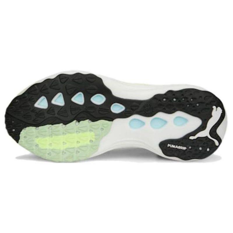 PUMA ForeverRUN Nitro Fabric Leather Cushioned Running Shoes Men Black Green 377757-07
