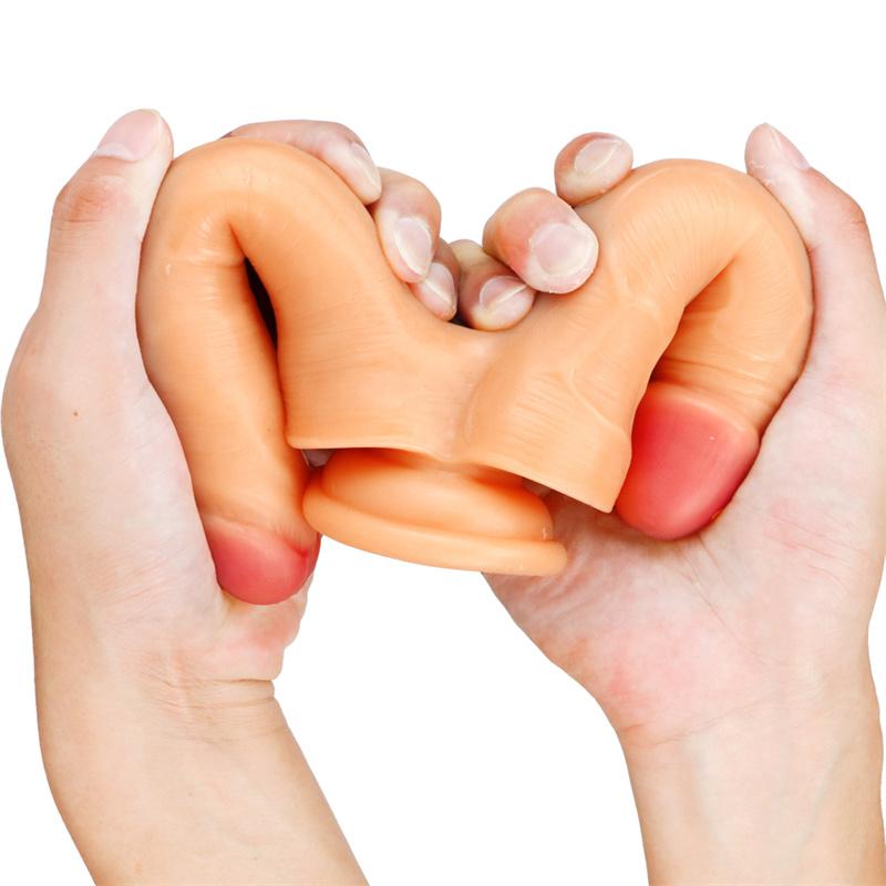 Двуглавый фаллоимитатор, анальная пробка, устройство для мастурбации, женская альтернативная игрушка для заднего двора, фаллоимитатор, товары для взрослых