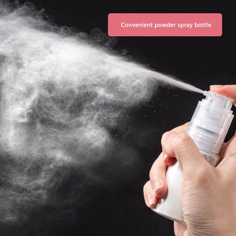 Многоразовые флаконы-распылители Дорожный прозрачный флакон для распыления пудры Диспенсер для детской присыпки Съемный Для путешествий Прозрачный пластик