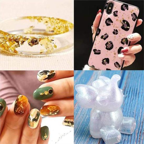 Гвозди Алюминиевая Фольга Дробленая DIY Сколотые Металлические Фольгированные Хлопья Для Салона