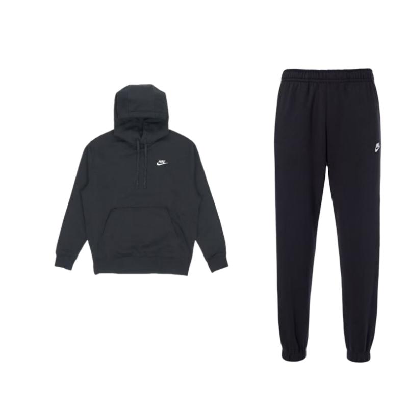 Nike Спортивная одежда Club Fleece Повседневная спортивная одежда Мужская Черный BV2738-010+BV2655-010