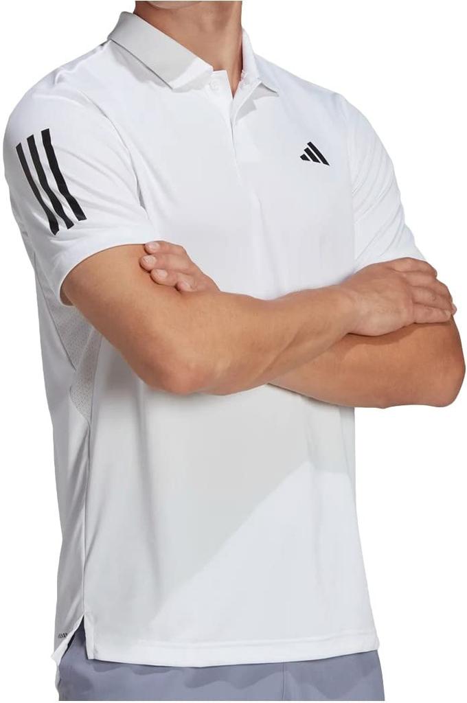 Adidas MLE71 Клубное теннисное поло белое размер M мужская футболка с 3 полосками, (HS3268),