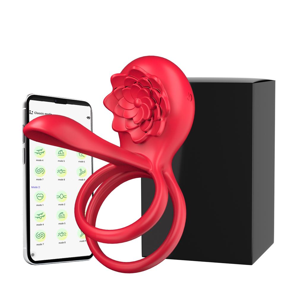 Розовое кольцо для пениса вибратор кольца для пениса вибраторы задержка эякуляции пульт дистанционного управления G-точка эрекционное кольцо клиторальная секс-игрушка мужчины пара