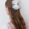 Tutu Mesh Ribbon Claw - White