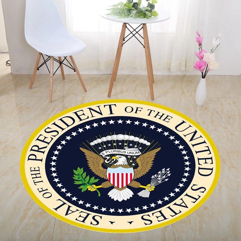 3D Illusion Halloween Black & White Round Carpet for Bedroom & Living Room