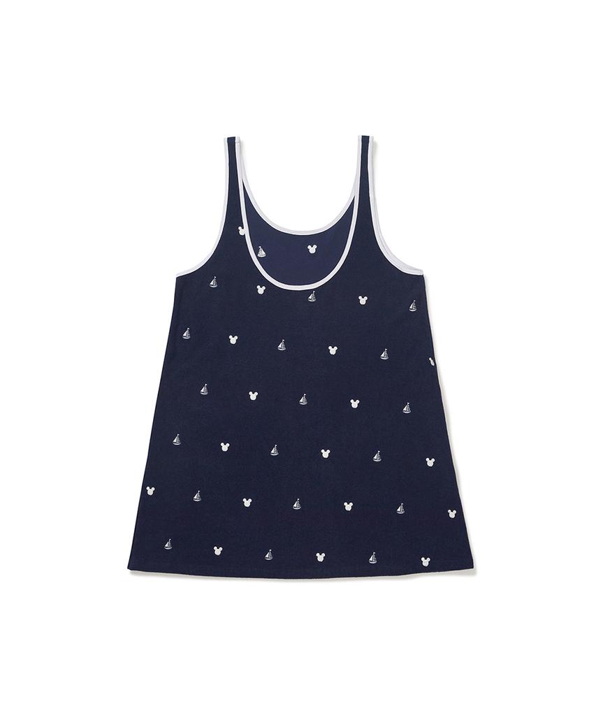 Clove [26Sm Clove] All-Over Mickey_Terry One-Piece (Navy)