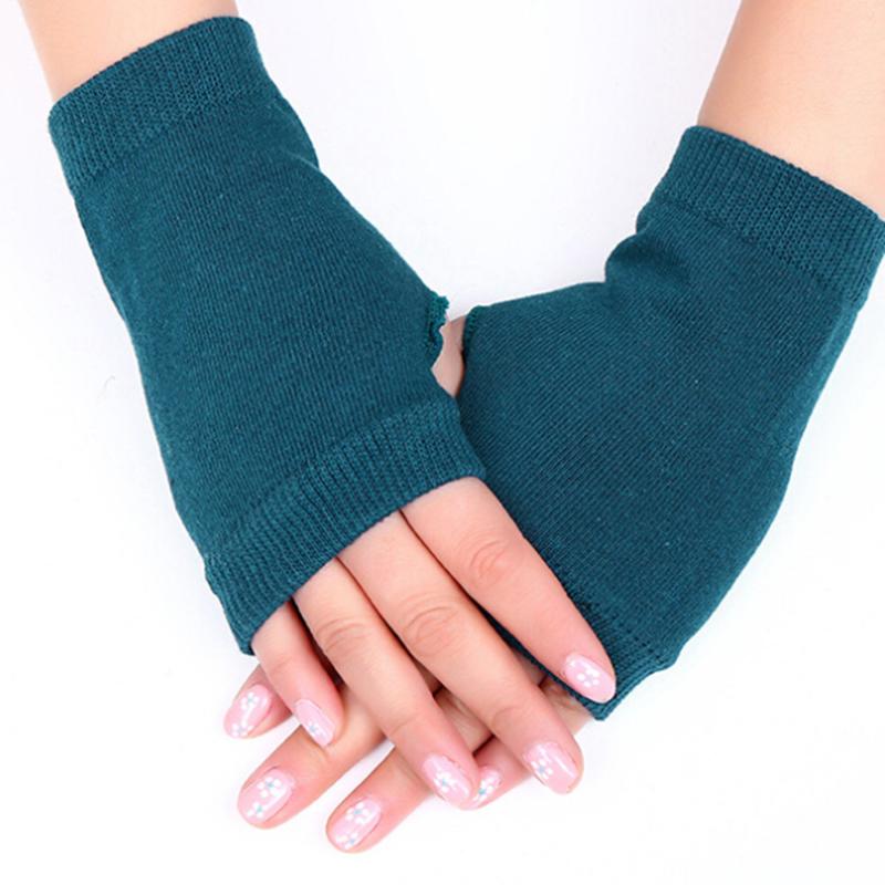 Перчатки без пальцев унисекс из хлопка, вязаные варежки с полупальцами, короткие, стильные, студенческие, теплые перчатки, осень-зима