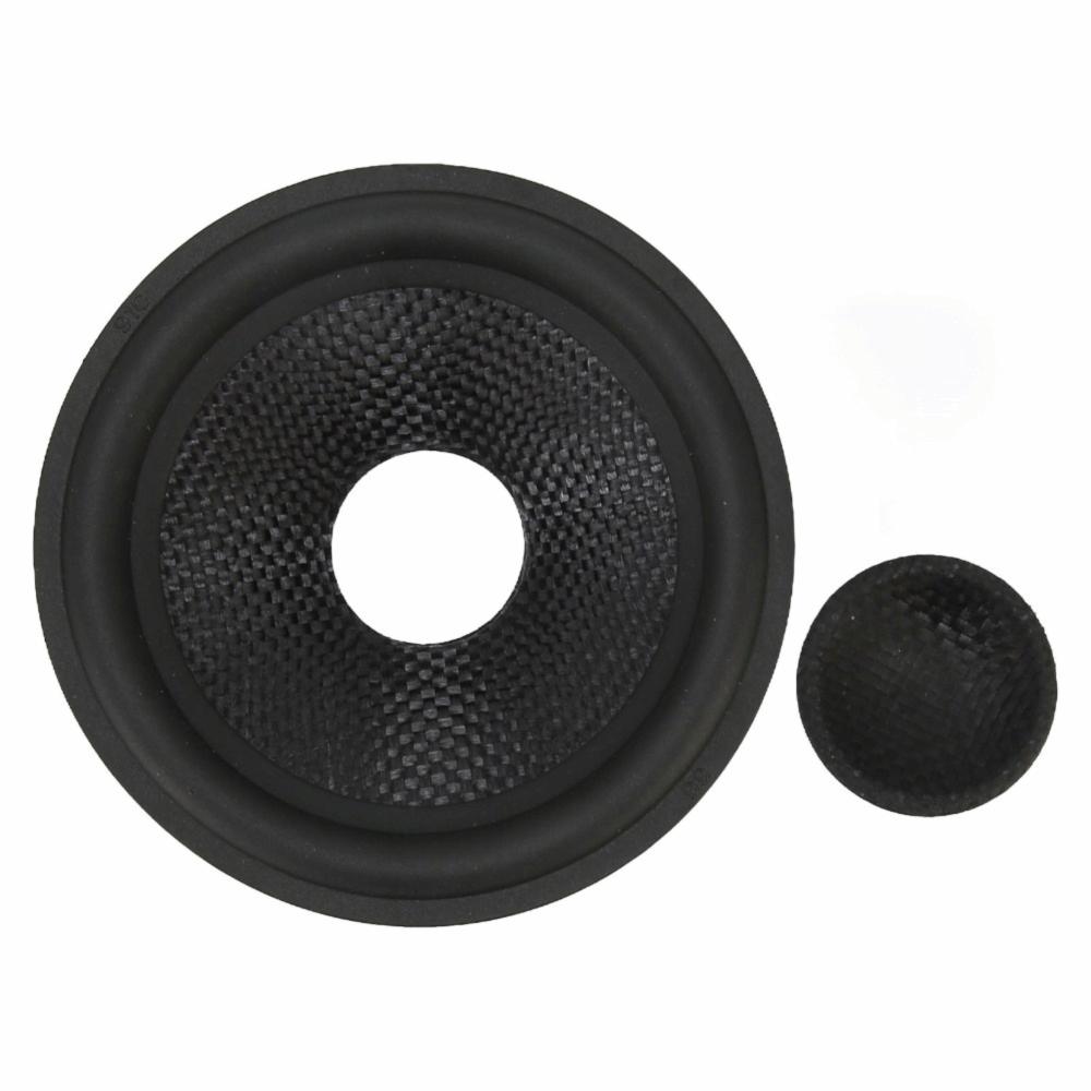 Black Paper Paper Speaker Cone Rubber Surround Drum Paper Subwoofer Cone Speaker Replacement