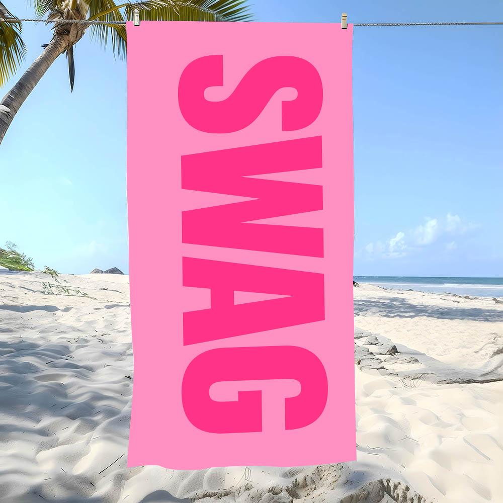 Стильное полотенце в стиле Swag, пляжное полотенце, большого размера, супервпитывающее, мягкое, для плавания, пляжные полотенца для мужчин, женщин