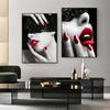 Sexy Red Lips Painting On Canvas Modern Wall Art Black And White Women Poster Desire Girls Print Living Room Decoration Pictures
