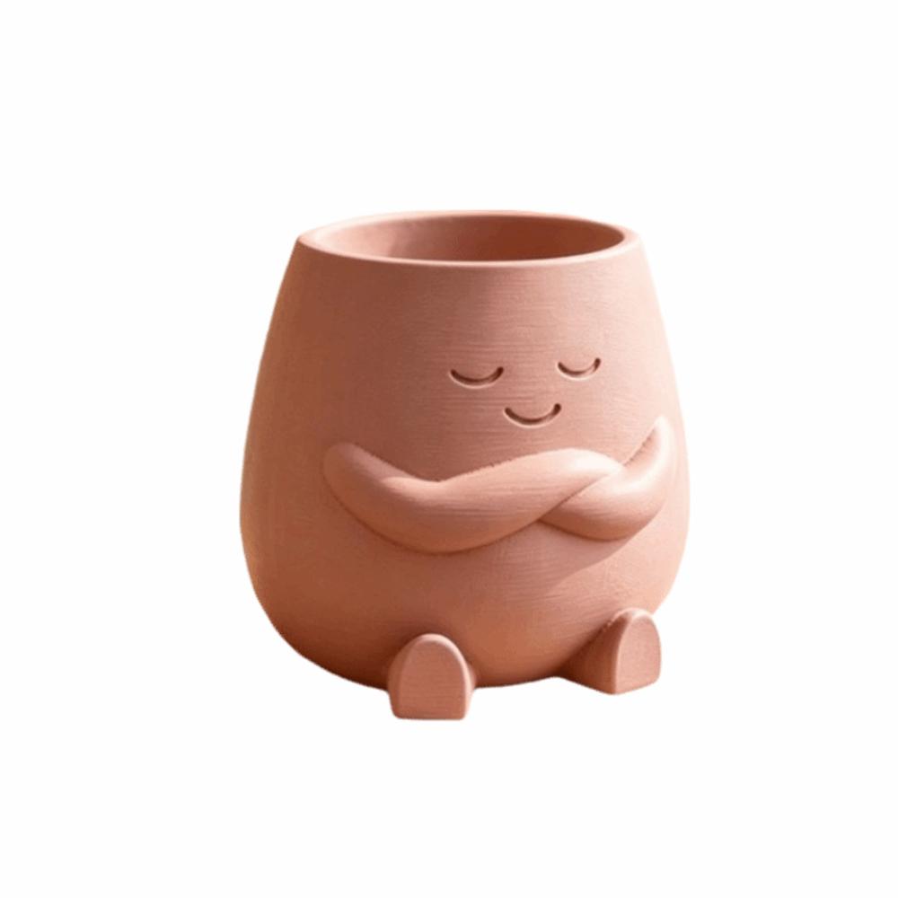 Stylish Design Head Planter Mini Size Desktop Decoration Landscape Plant Pot Home Decor