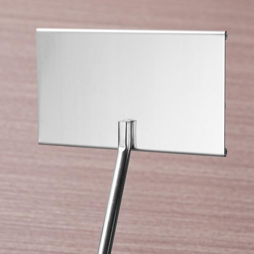 Vertical Display Menu Card Holder Stainless Steel Place Card Holder Label Card Holder Office