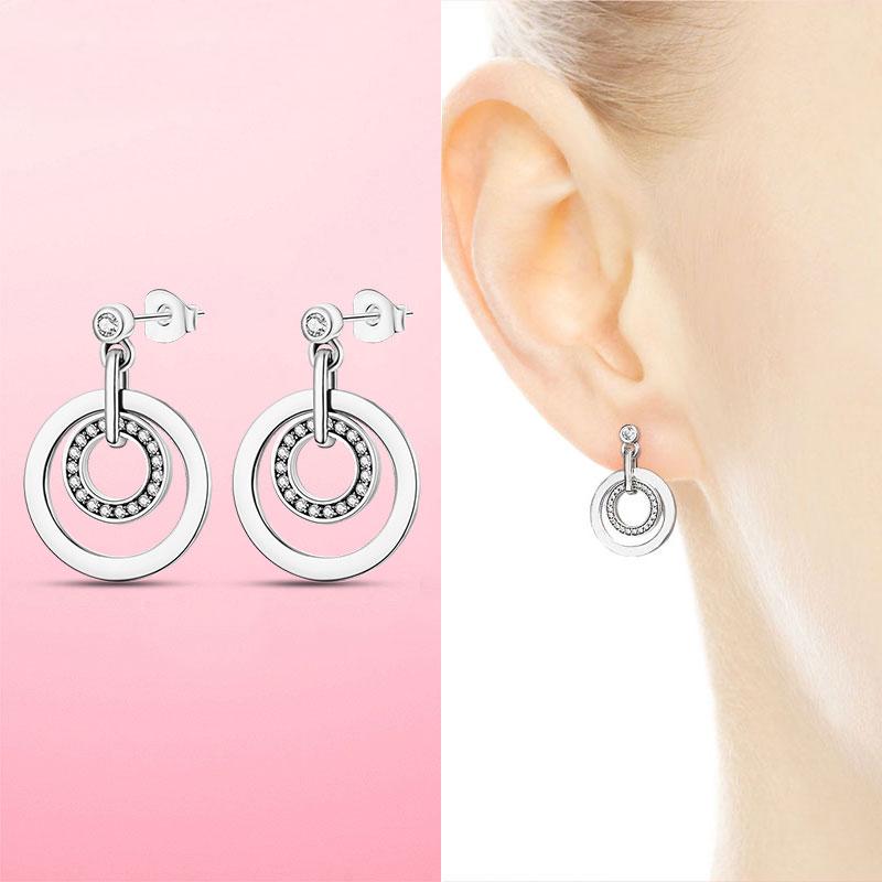 Женские серьги-гвоздики из серебра 925 пробы с кубическим цирконом в форме сердца, круглые серьги-гвоздики с цветком ромашки для женщин, оригинальные модные ювелирные изделия 925 пробы