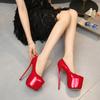 Празднуйте Женские Сексуальные Каблуки Женские Платформы Черные Красные Ночной Клуб Большой Размер Супер Высокие Каблуки Обувь для Женщин Туфли-лодочки Talons Femmes