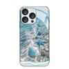 Синий океан серебристый стеклянный чехол для телефона подходит для iPhone 17 16 15 14 13 12 11 Pro Max Plus противоударный и защищающий от падений