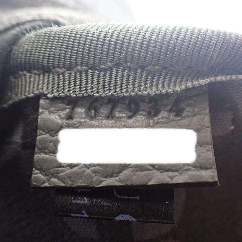 Gucci 767934 поясная сумка черная/серая мужская