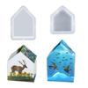 УФ Эпоксидный Силиконовый DIY Инструмент для Изготовления Украшений Домик Образец Кулон Ручной Размер Простая Форма Тонкий Материал Гладкое и Блестящее Украшение