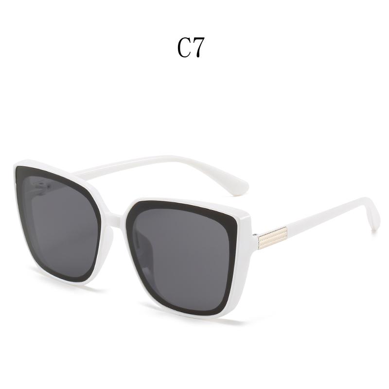 Корейские модные солнцезащитные очки Женская мода Солнцезащитные очки кошачий глаз UV400