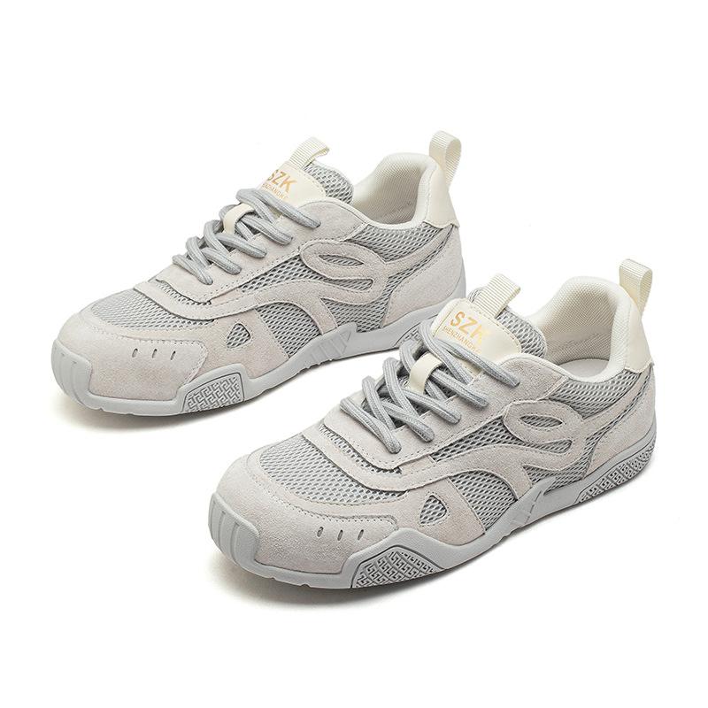 Shoes Women's Shoes Versatile 2025 Casual Board Shoes Women's Mesh Breathable Summer New Soft-soled Single Shoes Color Matching German Training Shoes