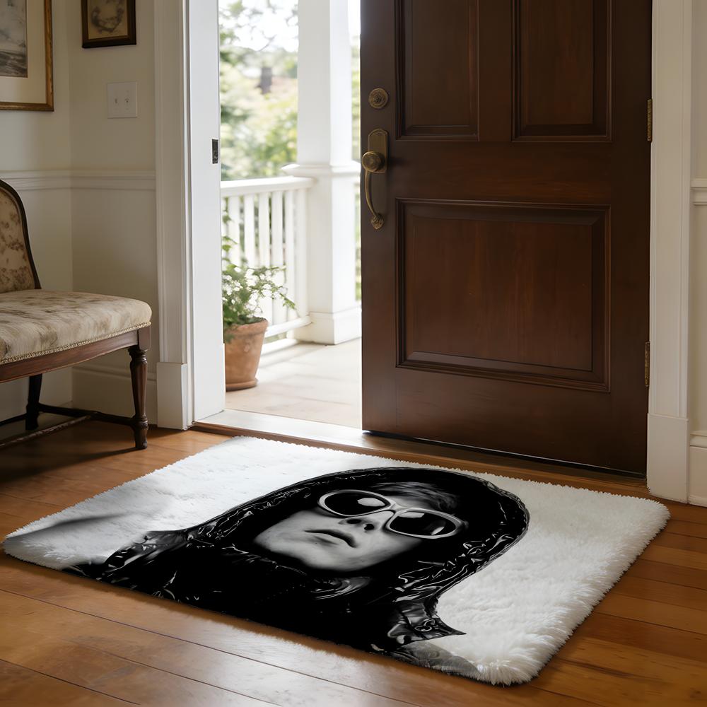 OOg Buda Russia Rapper Floor Mat Soft Flannel Absorbent Mat Non-Slip Rug Home Bedroom Bathroom