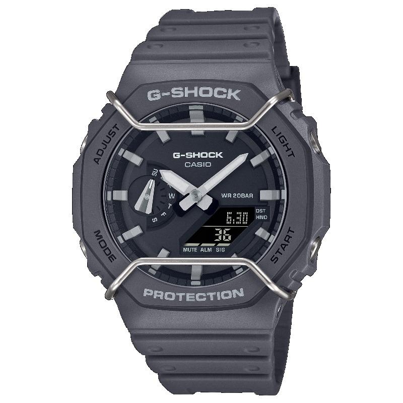 Casio Мужские часы G-SHOCK из смолы, водостойкость 200 м, аналоговые, ударопрочные, кварцевые, GA-2100PTS-8A
