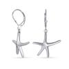 Hawaii Ocean Sealife Tropical Beach Vacation Nautical Starfish Drop Earrings Jewelry for Women Teens Sterling Silver Leverback .925