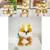 Lovely Corgi Dog Plush Toy Keychain Bag Bright Yellow Cartoon Doll Gift For All Ages