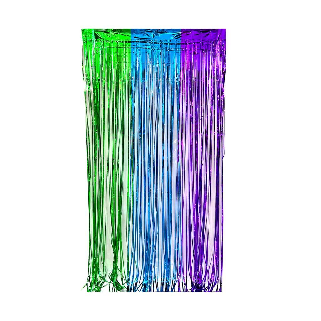 Double Pinyin Foil Fringe Curtains, Party Decorations Metallics Streamers, Party Photo Booth Backdrops For Birthday Wedding Engagement Bridal Shower