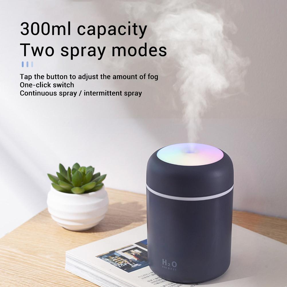 300ML Mini USB Humidifier with Night Light Mist Humidifier Air Humidifier For Room Office Desk