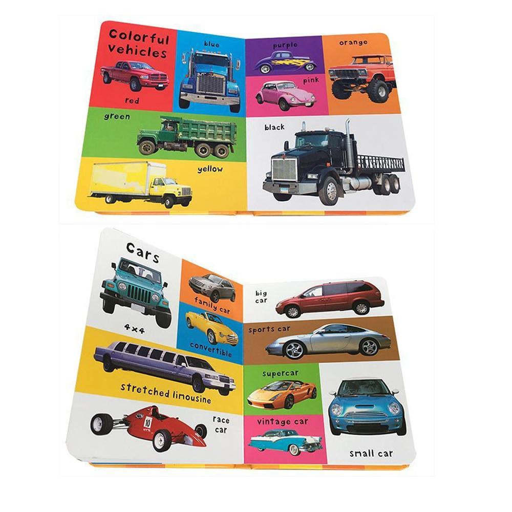 Первые 100 английских слов Картонная книга Пособия для изучения языка Пополнение словарного запаса Чтение перед сном для дошкольников